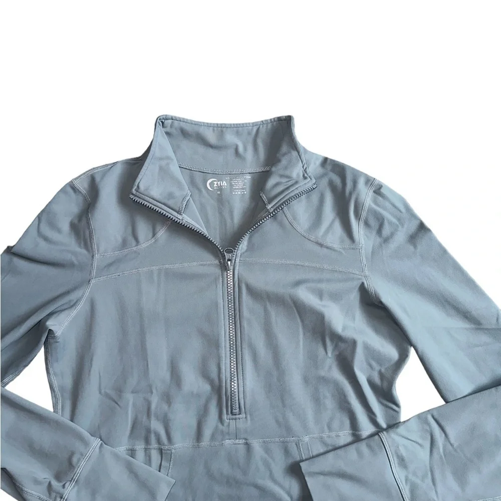 Women’s Zyia Active Half Zip Pullover Grey Size XL - Picture 5 of 6